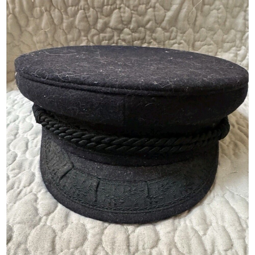 Vintage Prinz Heinrich Mütze German Sailor Cap Navy Blue Wool Maritime Hat